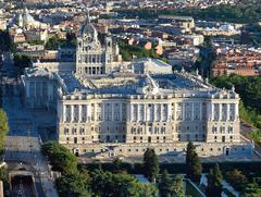 Panoramic view of the Royal Palace of Madrid from Hotel RIU