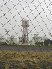 Old water tank of a demolished factory