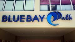 Main sign of the Blue Bay Walk