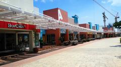 Outdoor restaurants at the Blue Bay Walk near the SM Mall of Asia