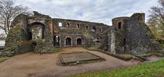 Kaiserpfalz castle ruins in Düsseldorf-Kaiserswerth