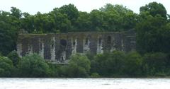 Kaiserswerther Pfalz viewed from the Rhine