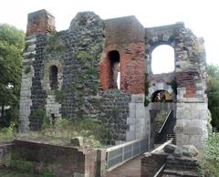 Kaiserpfalz Kaiserswerth ruins with Rhine River in background