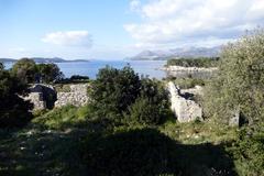 Morning view in Gruz, Dubrovnik with boats docked