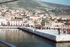 1956 Dubrovnik harbor at dusk