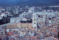 Dubrovnik cityscape view from Rupe in 1964