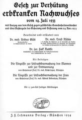 Gesetz zur Verhütung erbkranken Nachwuchses book