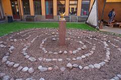 Swedish History Museum entrance with historical sculptures and flags