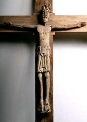 Fullösa Church crucifix from around 1200 displayed in Swedish History Museum