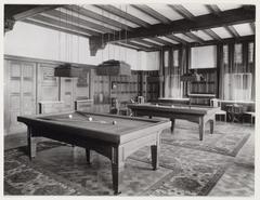 Dam 23-31 industrial building interior, billiard room, 1918