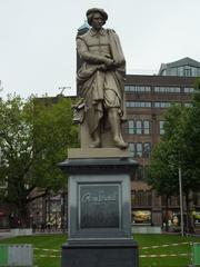 Rembrandt Monument in Rembrandtplein Amsterdam