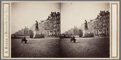 Statue of Rembrandt at Botermarkt (Rembrandtplein) in 1864