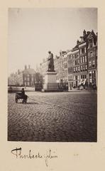 Thorbeckeplein with the statue of Rembrandt, looking towards Reguliersgracht, Amsterdam