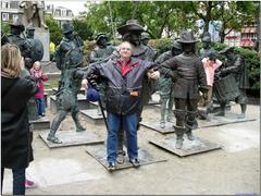 Rembrandtplein square in Amsterdam on October 30, 2006