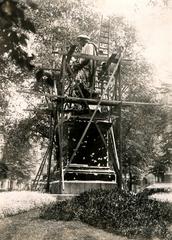 Rembrandt statue under scaffolding at Rembrandtplein, Amsterdam, 1911