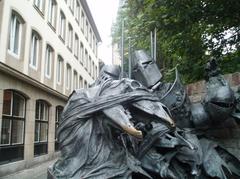 modern art monument by Bert Gerresheim depicting the history of Düsseldorf