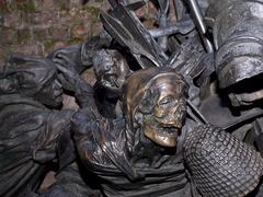 Monument in Düsseldorf, Germany of the Battle of Worringen