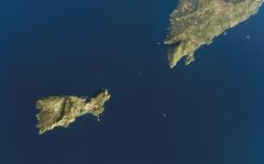 Scenic view of Capri Island with blue waters and rugged coastline