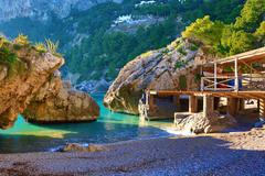 breathtaking beach on the island of Capri