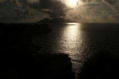 Sunset over the Isle of Capri