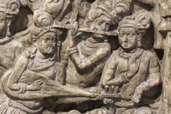 Lute in Life scenes of Buddha from the 2nd century CE at Amravati