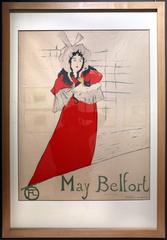 Henri de Toulouse-Lautrec's 1895 color lithograph of May Belfort