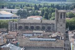 Panorama from the top of the Saint-Vincent Church bell tower in Carcassonne