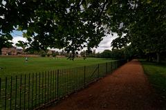 Oxford Christ Church Meadow with Merton Field and Merton College Chapel in the background