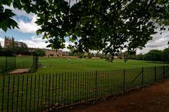 Oxford Christ Church Meadow with Merton College Chapel, Merton College, and Christ Church Cathedral in the background