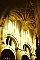 12th Century Norman arcades with triforium within main arches at Christ Church Cathedral, Oxford