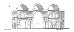 Saint-Front Cathedral interior cross-section