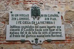 Francoist plaque at the Museo del Desnarigado in Ceuta