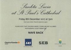 Sankta Lucia concert ticket