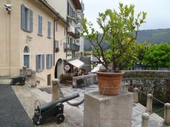 Guns at the pier of Isola Bella