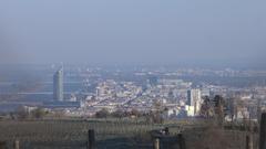 2017 view of AT Wien city districts Leopoldstadt, Döbling, Brigittenau, Floridsdorf, Donaustadt