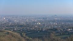 Panoramic view of Vienna city districts Wien 01 to Wien 10