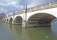 Kingston Bridge over River Thames on a clear day