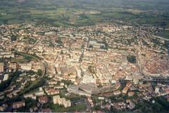 aerial view of Aurillac, Cantal, France