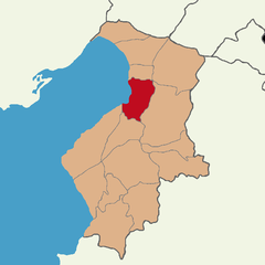 Map showing the location of İskenderun district