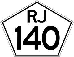 Brazilian state highway RJ-140 symbol