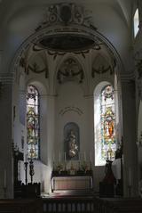 Interior of Basilique Notre-Dame in Fribourg, Switzerland