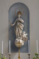 Statue of the Virgin Mary in Notre-Dame Basilica, Fribourg