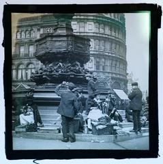 Flower sellers by the Eros Statue, Piccadilly Circus, early 1900s