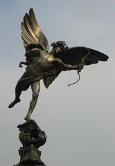 Angel of Christian Charity statue at Piccadilly Circus in London