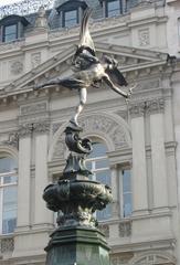 Angel of Christian Charity Eros statue in Piccadilly Circus, London