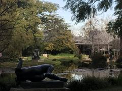 Sculpture garden of the Norton Simon Museum with Maillol's La Rivière and La Montagne sculptures