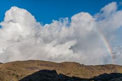 View from Castelos do Açu with a rainbow