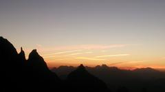 Sunrise at Portais de Hércules with Pedra do Sino, Dedo de Deus, and Garrafão in view