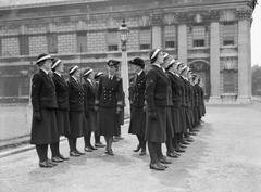 Hrh the Duchess of Kent inspecting Cadets of the WRNS Officers' Training Course in 1941 at Greenwich