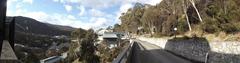 Scenic view of Bobuck Lane with trees lining both sides